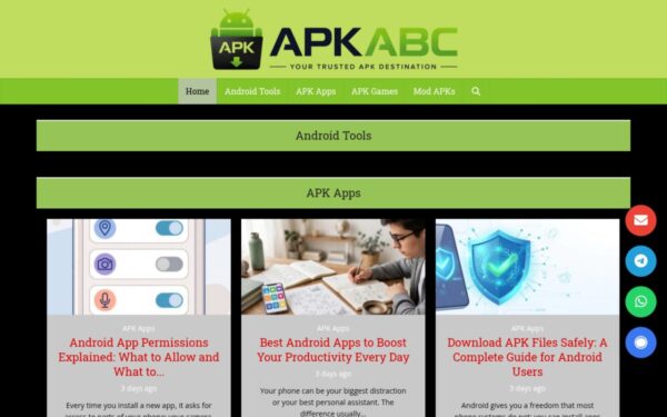 Homepage of apkabc.org