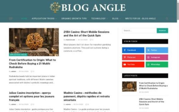 Homepage of blogangle.org