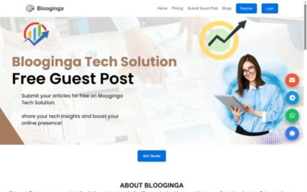 Homepage of blooginga.com