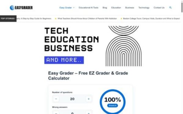 Homepage of easygrader.net