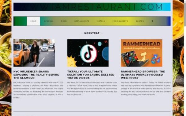 Homepage of iamrestaurant.com