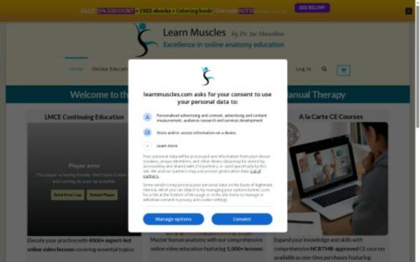 Homepage of learnmuscles.com