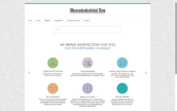Homepage of musculoskeletalkey.com