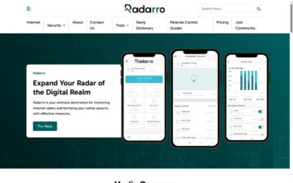 Homepage of radarro.com