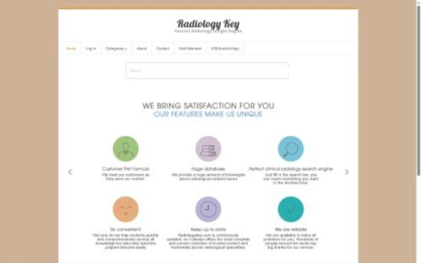 Homepage of radiologykey.com