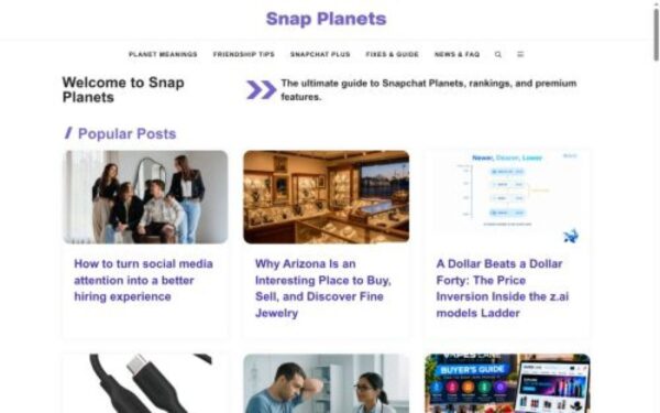 Homepage of snapplanets.info