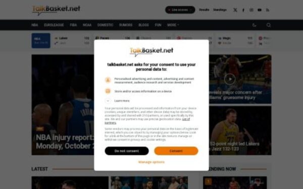 Homepage of talkbasket.net