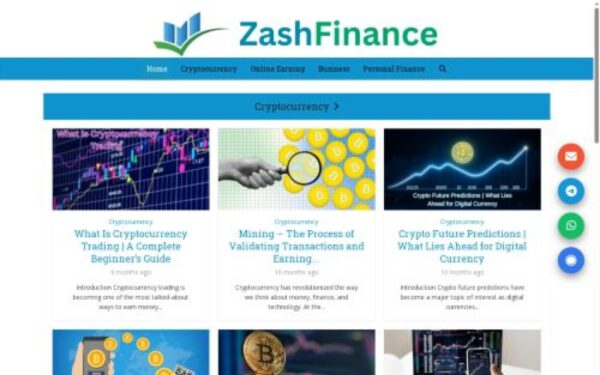 Homepage of zashfinance.com